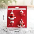 Kerst mini ornament set met kaart, plastic Kerstman kleding en laarzen hanger decoratie. - Stijl N Kleding Combinatie