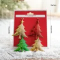 Glitter Kerstboom Kunststof Hangers Set Decoratie Kerstboomversiering Rood Goud Groen - Stijl P Kerstboom Combinatie
