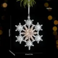 Pendentif flocon de neige en acrylique transparent pour sapin de noël avec paillettes scintillantes. - Style Couronne A