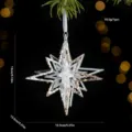 Étoile Transparente Décoration Sapin Noël Pendentif Suspendu Paillettes Fête - Étoile Explosée 3D