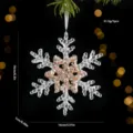 Ornement de suspension sapin de noël flocon de neige pendentif transparent paillettes brillantes - Flocon de neige Type B