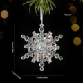 Suspension transparente en acrylique pour sapin de Noël en forme de flocon avec des paillettes. - Flocon de neige Type C