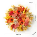Fall artificial maple leaf sunflower wreath autumn harvest festival front door hanging decor - Autumn Wreath Type B
