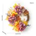 Autumn Thanksgiving maple leaf artificial flower pumpkin wreath for home wall decor 40cm. - Autumn Wreath Style F