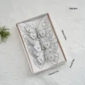 Clips de papillon en maille pailletée ornements suspendus d'arbre de Noël décoration de fête - 3 Pièces/Paquet / Papillon en Maille (Argent)