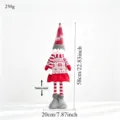Bambola di peluche di pupazzo di neve telescopico di Natale, decorazione da scrivania. - Pupazzo di Neve Plaid Rosso e Bianco (7)