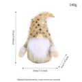 Poupée de nain de Noël en peluche avec chapeau à sequins décoration de vacances 140g - Poupée barbue au chapeau de paillettes