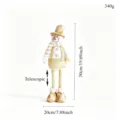 Pupazzo di neve telescopico di peluche natalizio, simpatica statuetta per regali di feste. - Pupazzo di Neve Plaid Oro e Bianco (10)