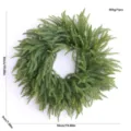 Artificial Norfolk Pine Christmas Wreath Green Faux Cedar Pine Needle Door Hanging Decor 50cm - Norfolk Pine Wreath 50CM