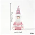 Poupée gnome en peluche tricotée jouet père Noël rose pour décoration de fête de noël - Père Noël ton rose