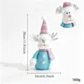 Peluche De Renne Tricotee De Noel Poupee Decoration Interieure De Fete Variante 30cm - Chapeau de paillettes roses avec bois
