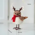 Christmas deer antlers bird plush ornament cute festive desktop holiday decoration! - Bird Style A