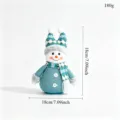Poupée en peluche bonhomme de neige de Noël en tricot avec bonnet et écharpe pour décor. - Bonhomme de neige à chapeau bleu blanc à deux pointes