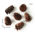 Artificial pine cones for Christmas decoration, faux pinecones bulk for wreath craft. - Set of 6 / Natural Pine Cones 9-12cm