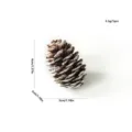 Piña escarchada decoración de árbol de Navidad flor seca natural piña para decoración navideña. - Piña de Escamas Pintada de Blanco / 3-4cm / Blanco Brillante