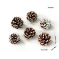 Artificial frosted pine cones 6pcs set, Christmas tree and wreath hanging decor ornaments. - Set of 6 / White Frosted Pine Cones 4-5cm