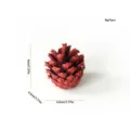 Pina natural pintada de rojo decoracion para arbol de navidad con medidas de 4.5 cm - Piña Pintada de Rojo / 3-4cm / Rojo Laca