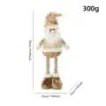 Poupée en peluche de gendre de Noël avec jambes télescopiques et chapeau à paillettes - Père Noël télescopique à chapeau à paillettes dorées