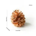 Pina Dorada de Pino Decoracion Arbol de Navidad Natural Seca Accesorio Fiesta Deco - Piña Pintada de Dorado / 9-12cm / Dorado Pintado