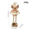 Noël poupée élan tricotée extensible peluche jouet décoration de maison style nordique cadeau - Cerf de Noël en pull rayé télescopique