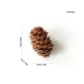 Cono de pino natural planta seca para decoración de árbol de Navidad DIY 1pc - Piña de Pino de Escamas / 3-4cm / Marrón natural