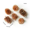 Gold decorative pine cones set of 6, perfect for Christmas wreaths, holiday home and party decor. - Set of 6 / Gold Pine Tower 9-12cm