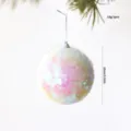 Bola de Navidad colorida con lentejuelas 10cm adorno colgante de espuma para árbol - 10cm / Iridiscente