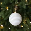 Adorno colgante de árbol de navidad envuelto en cuerda estilo nórdico, bola decorativa. - Estilo D / 10cm