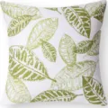 Green leaf print square cushion cover, abstract foliage pillowcase for sofa home decor variant - 45x45 Square (No Insert) / W0072-10