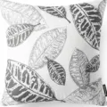Minimalist abstract leaf print throw pillow cover decorative couch cushion cover soft. - 45x45 Square (No Insert) / W0072-18