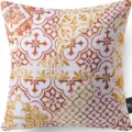 Moroccan geometric abstract floral throw pillow cover for cozy sofa and living room decor. - 45x45 Square (No Insert) / W0072-24