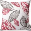 Abstract leaf print throw pillow cover, modern decorative cushion cover for sofa bed home decor - 45x45 Square (No Insert) / W0072-26
