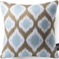 Geometric print square pillow cover, blue and khaki abstract cushion case for sofa home decor - 45x45 Square (No Insert) / W0072-31