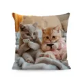 Cute cat phone print throw pillow cover decorative soft cushion case for sofa home decor - Style 3