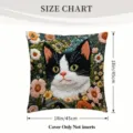 Quadratischer Katzen Kissenbezug Größentabelle, 45x45 cm 2D flach gedrucktes Deko Kissen. - Stil 13