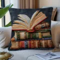 Vintage Bücher Stapel Kissenbezug, dekorativer Sofakissenbezug für Wohnzimmer und Schlafzimmer. - Stil 22