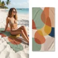 Abstract geometric print microfiber beach towel, quick-dry lightweight travel swim towel. - 40*60cm / Modern Abstract Geometric Style (17)