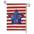 Amerikaanse Onafhankelijkheidsdag linnen tuinvlag rood witte strepen ster tuindecoratie. - Stijl 4