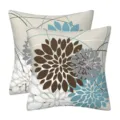 Modern abstract floral throw pillow cover detail, stylish decorative cushion for sofa bed. - 45x45cm (Without Core) / Style 43