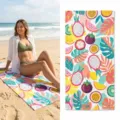Tropical fruit print beach towel, quick dry and absorbent, perfect for summer vacation. - 40*60cm / Tropical Fruit Print (43)