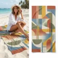Geometric abstract print microfiber beach towel, quick-dry bath towel for swimming and yoga. - 40*60cm / Style 36 (Geometric Abstract)