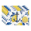 Summer lemon placemat fabric table mat nautical anchor design kitchen dining table decoration - 45x30cm Single / Style 77