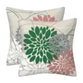 Modern geometric floral throw pillow cover, stylish decorative fabric cushion for sofa. - 45x45cm (Without Core) / Style-38