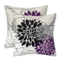 Modern abstract floral throw pillow covers, geometric decorative sofa cushion case 2pcs - 45x45cm (Without Core) / Style-37