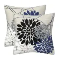 Set of 2 modern minimalist geometric floral throw pillow covers for sofa home decor. - 45x45cm (Without Core) / Style-44