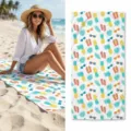 Quick drying beach towel summer tropical pineapple print lightweight microfiber swim towel - 40*60cm / Blue Summer Elements