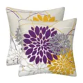 Modern geometric floral throw pillow covers, stylish cushion cases for sofa decor. - 45x45cm (Without Core) / Style-11