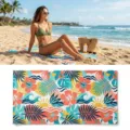 Tropical floral print quick-dry beach towel for summer swimming, vacation and outdoor sports. - 40*60cm / Style 12