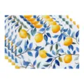 Watercolor lemon placemats set fabric table mat linen dining table decor kitchen placemat - 45x30cm Single / Style 8