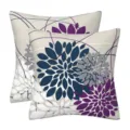 Decorative geometric floral throw pillow cover, minimalist sofa cushion for home and patio. - 45x45cm (Without Core) / Style-14